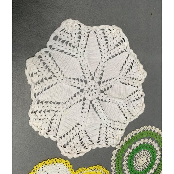 Vintage Hand-Crocheted Lace Doilies Set of 3 - Picture 2 of 9